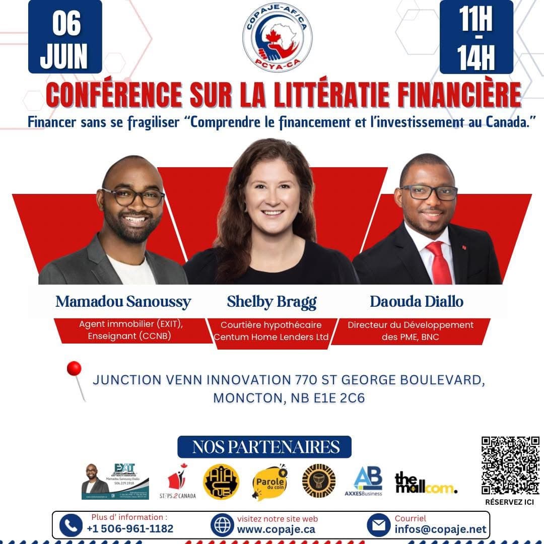 Poster for the June 6, 2026 talk “Financer sans se fragiliser” featuring the three panellists